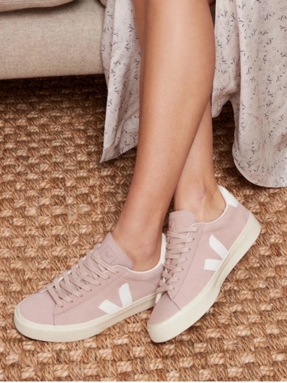 Veja Pink Suede Campo Shoes size 9 - Picture 1 of 7